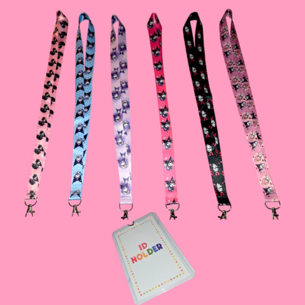 Kuromi Badge Holder Lanyard