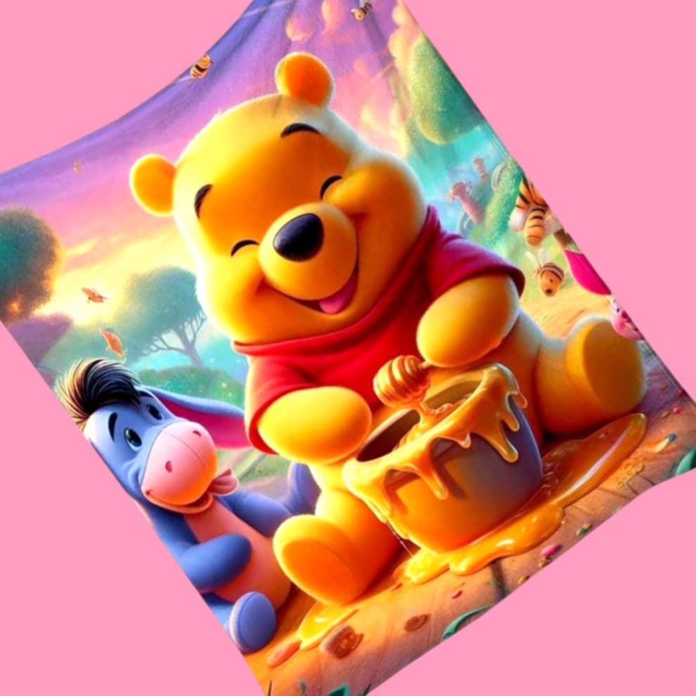 Winnie The Pooh Honey Dippin Blanket 150x200CM