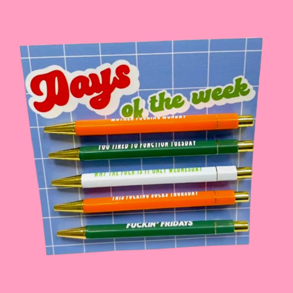 Days Of The Week Pen Set