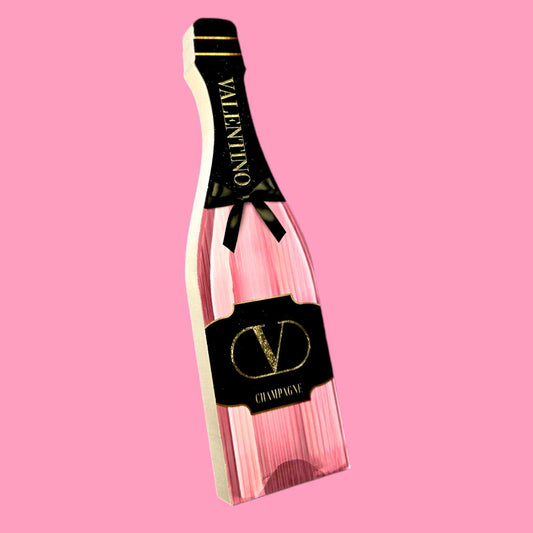 Val Champagne Bottle Decor