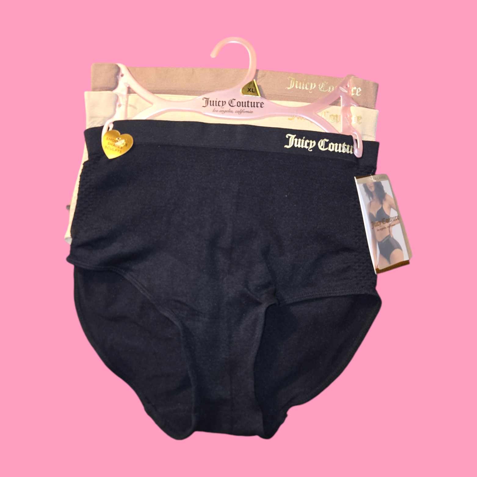 Juicy Couture 3 Pc Seamless Shaping Briefs Style 7 - XL