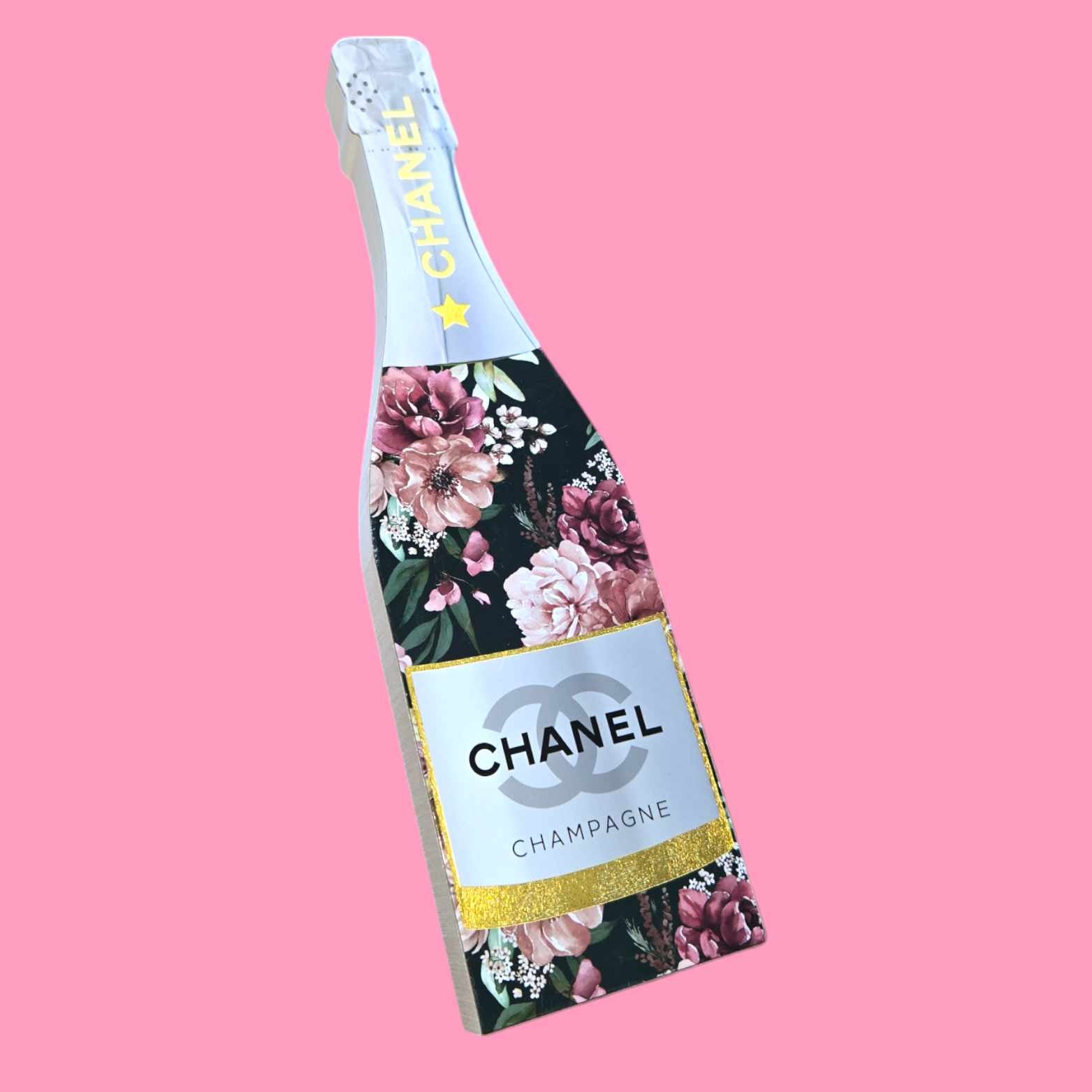 CC Champagne Bottle Decor