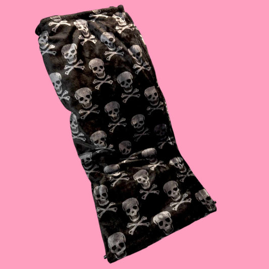 Betsey Johnson Dark Skeleton Plush Throw 50x70