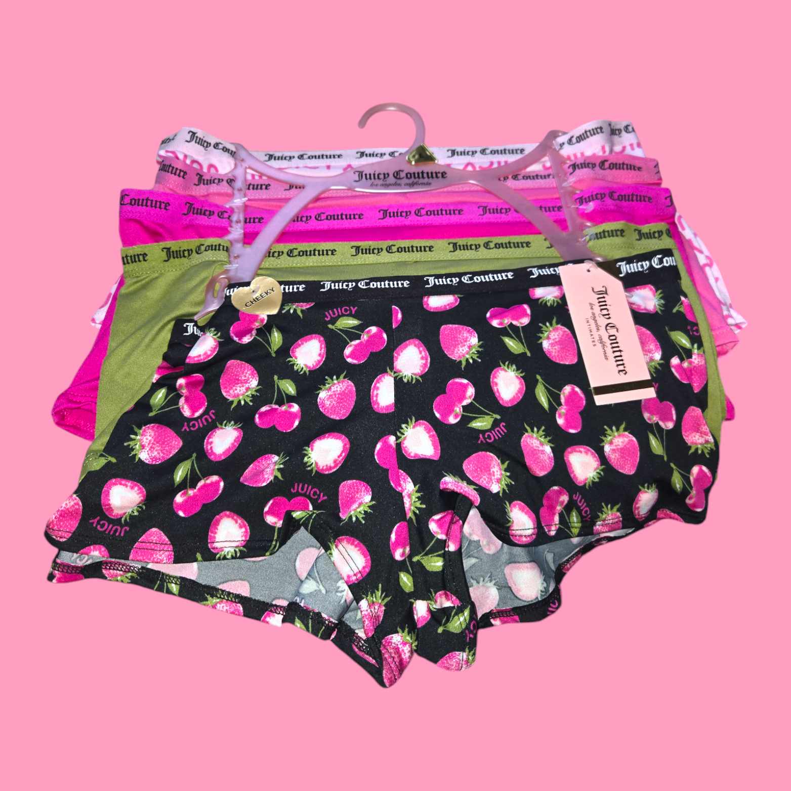 Juicy Couture 5 Pc Boy Shorts Style 25 - Large