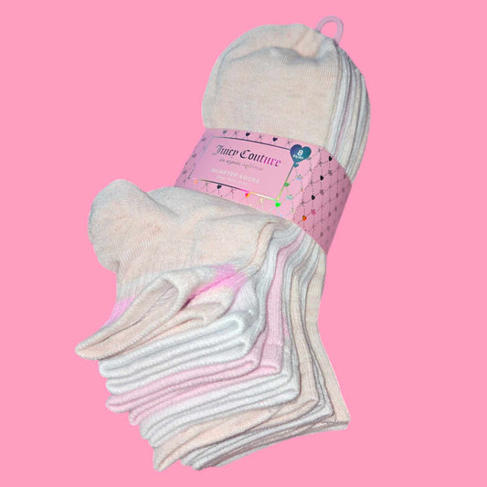 Juicy Couture Quarter 8 Pair Socks