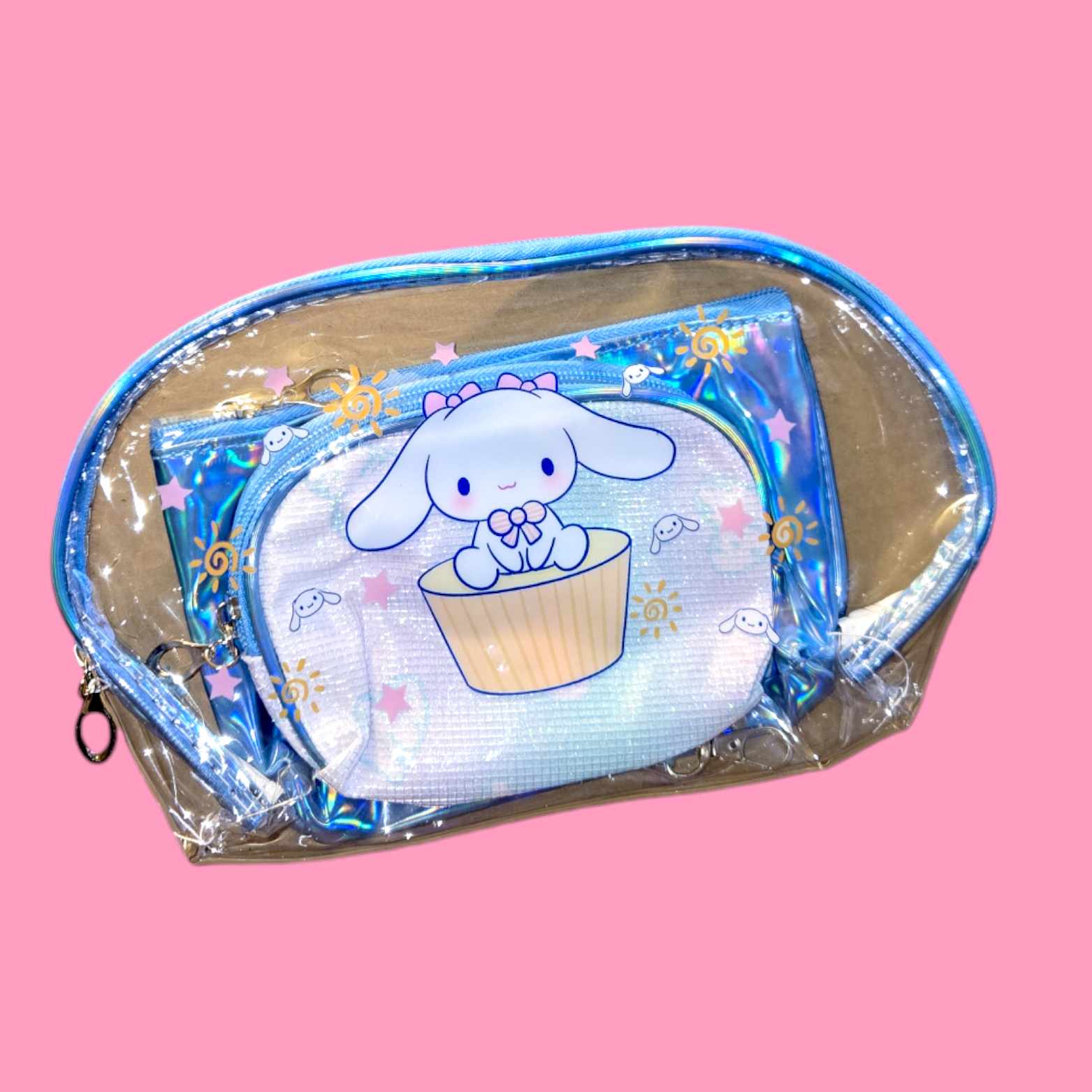 HK & Friends 3 Pc Makeup Bag Set