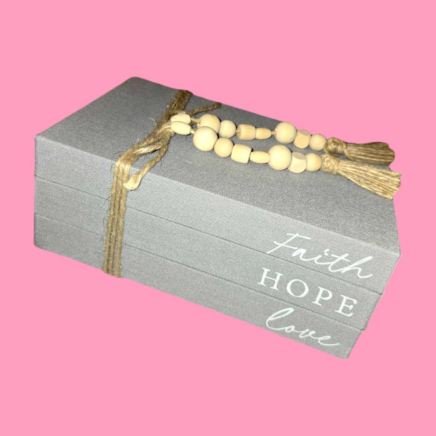 Faith Hope Love Stackable Books Decor