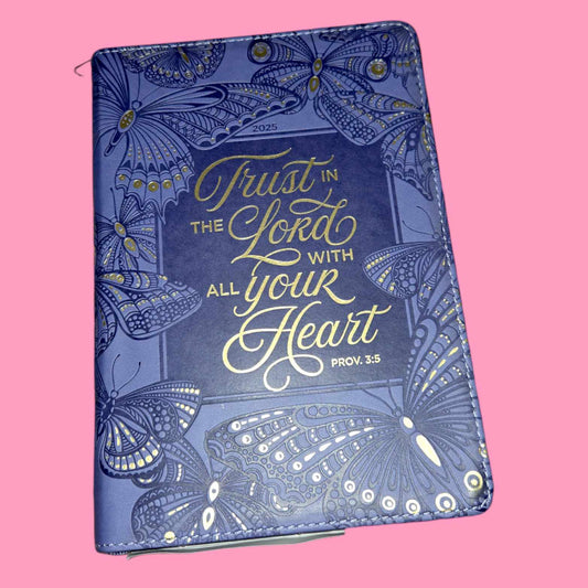 Trust In The Lord With All Your Heart Navy Blue Journal