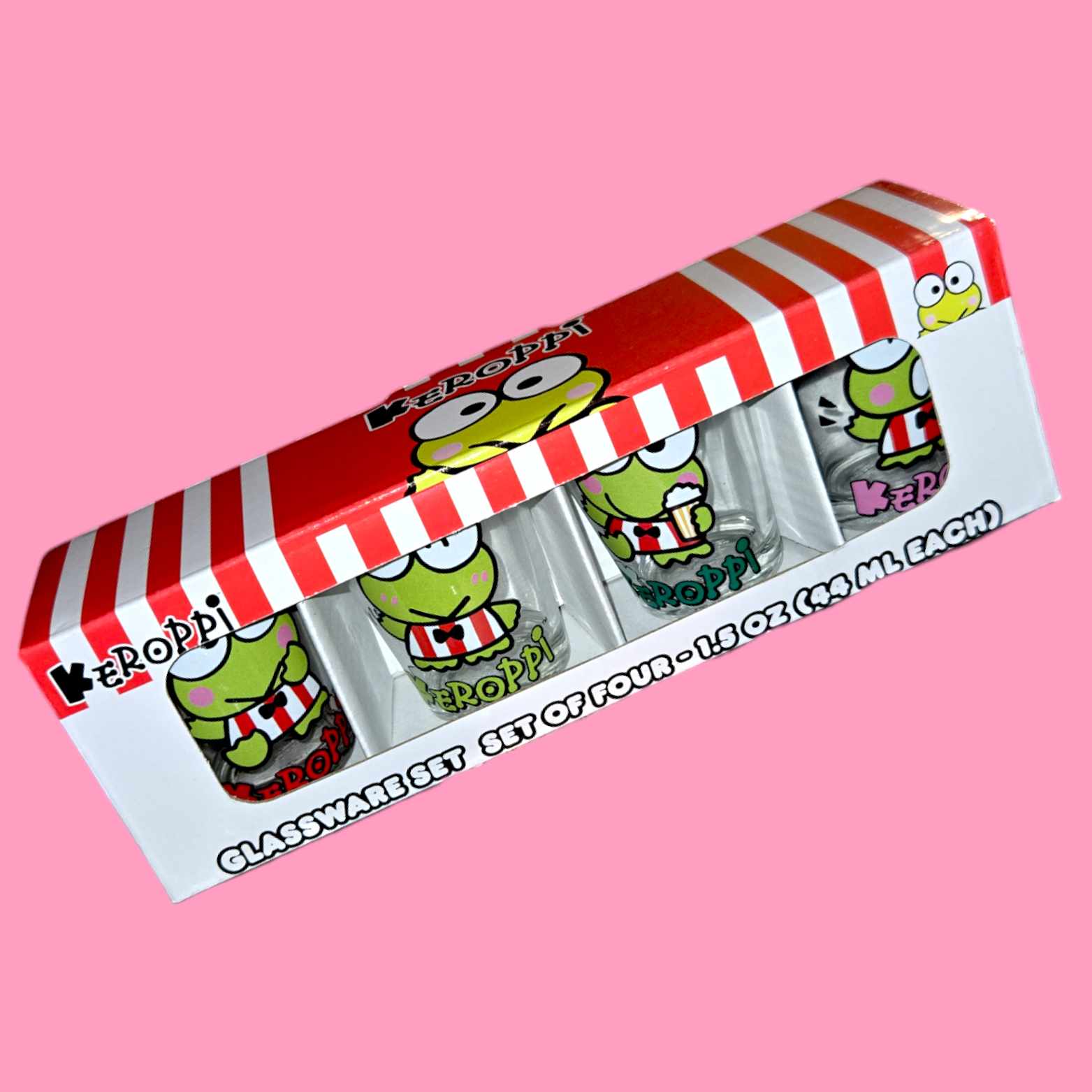 Keroppi 4 Pc Shot Glass Set