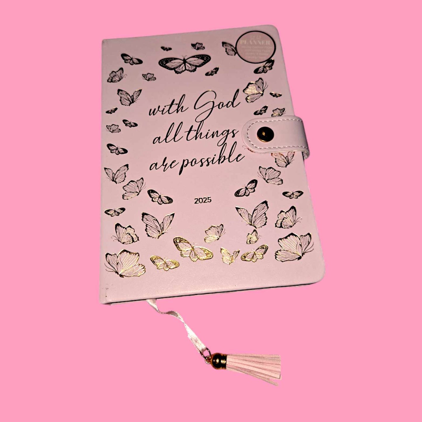 With God All Things Are Possible Butterfly 2025 Planner