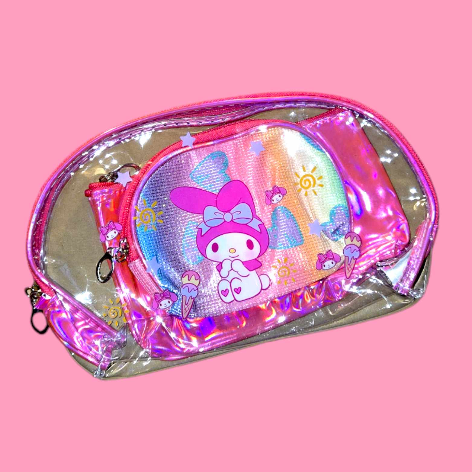 HK & Friends 3 Pc Makeup Bag Set