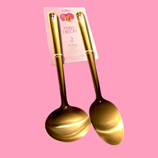 Paris Hilton Ladle & Solid Spoon Set