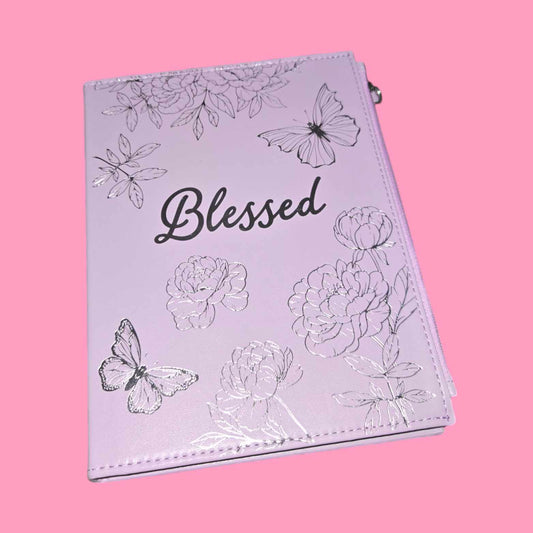 Blessed Butterfly Zipper Pouch Journal