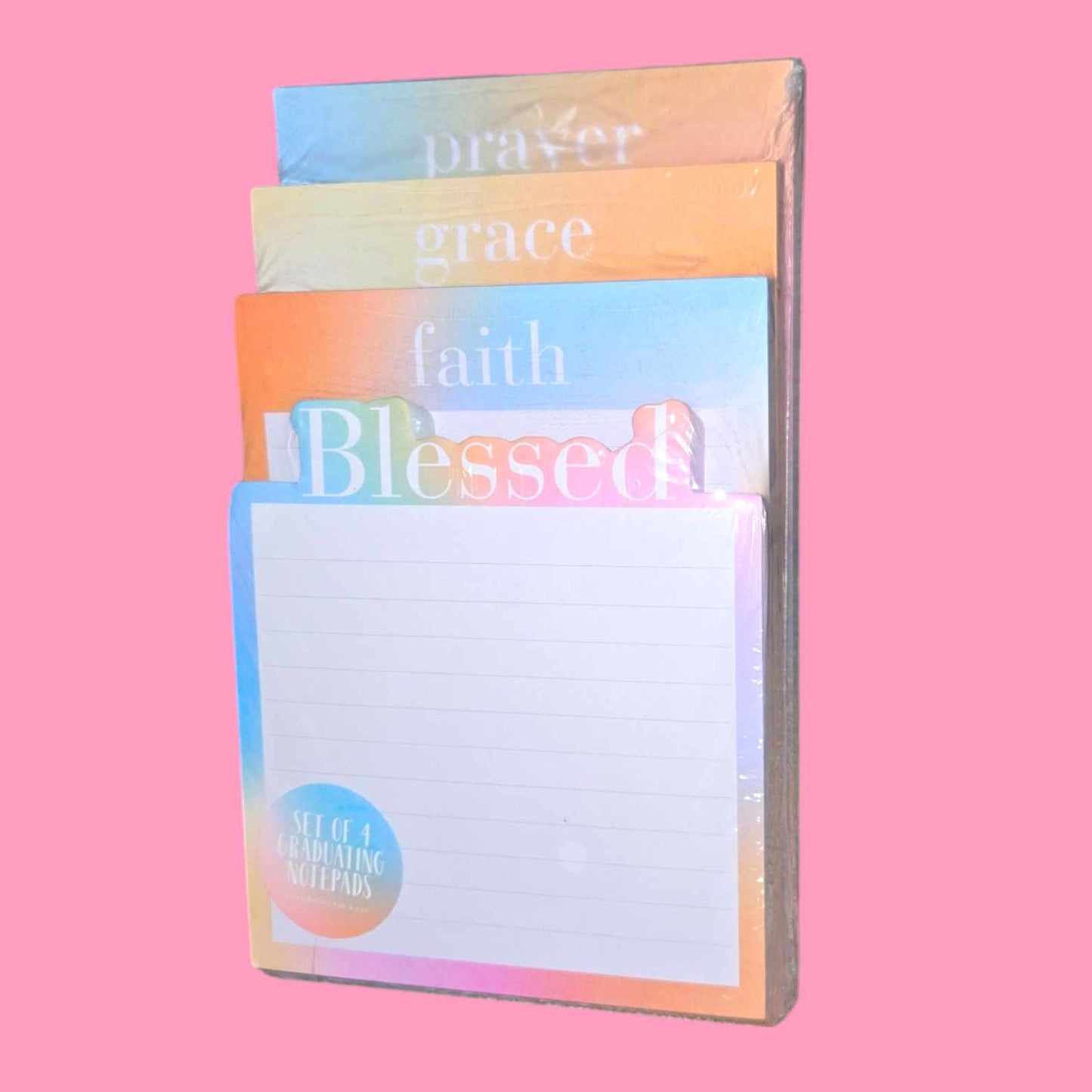 Prayer Grace Faith Blessed Notepad Set