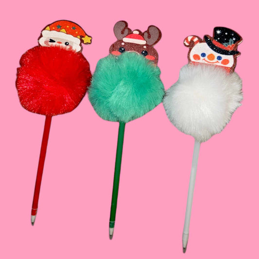 Christmas Pom Pom Pen