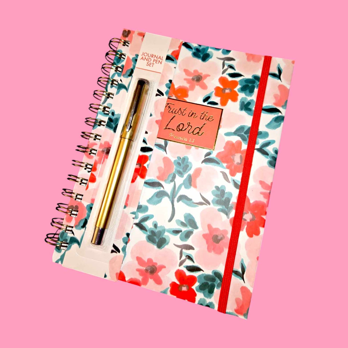 Floral Red Trust In The Lord Journal