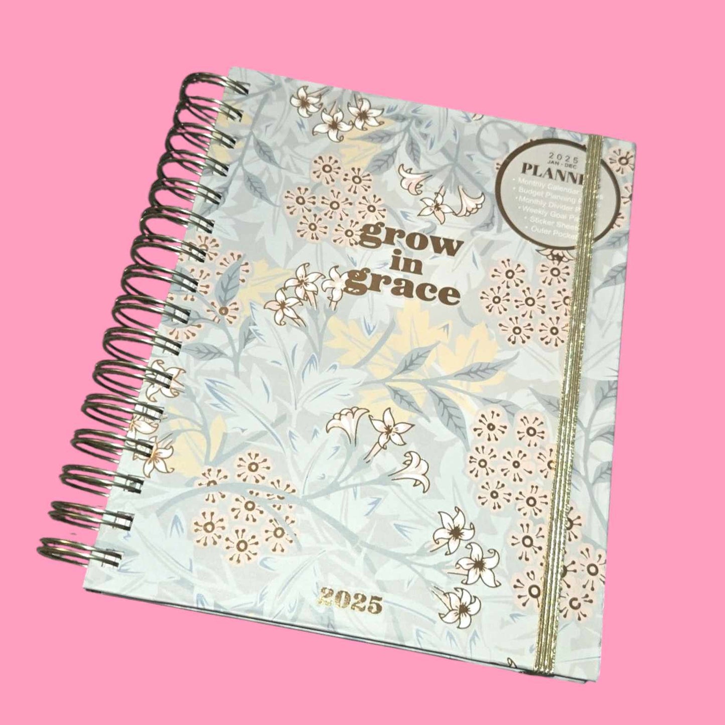 Grow In Grace Floral 2025 Planner