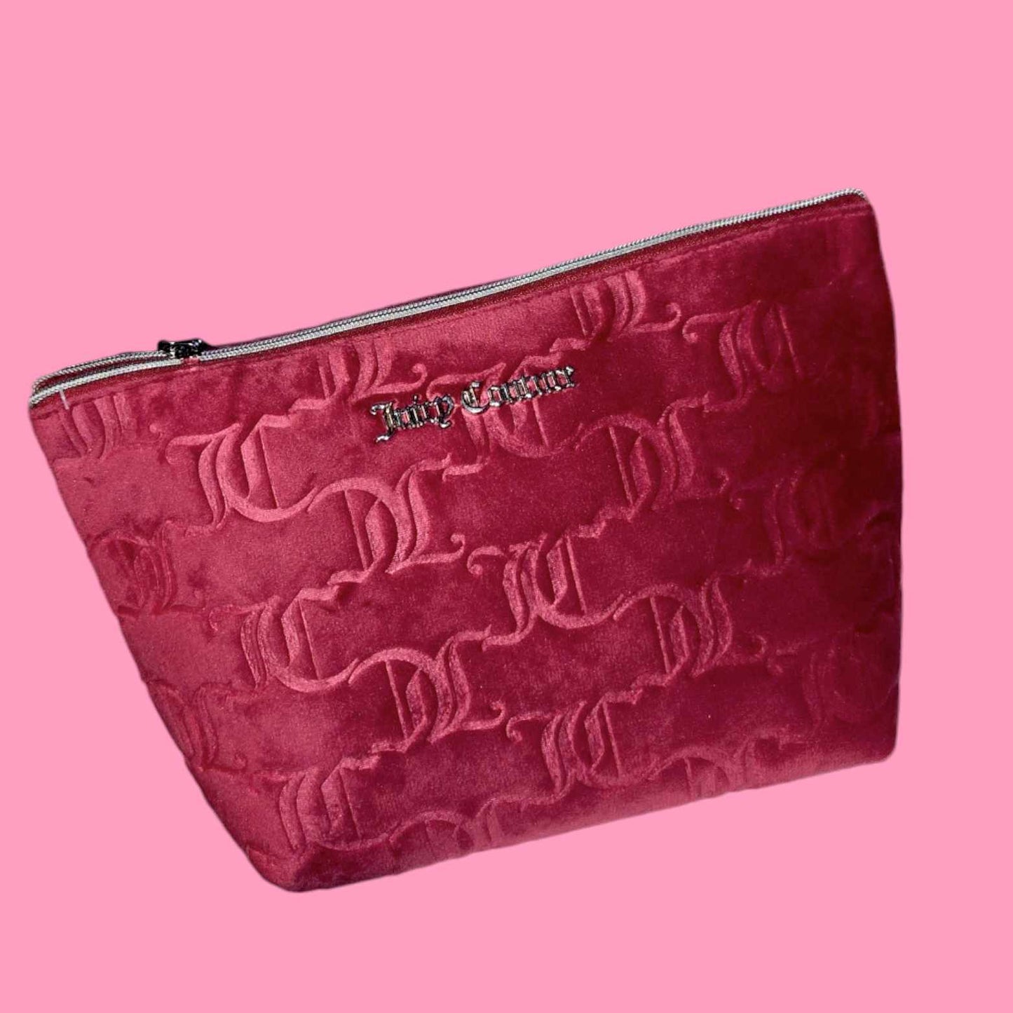 JC Burgundy Squared Makeup Bag