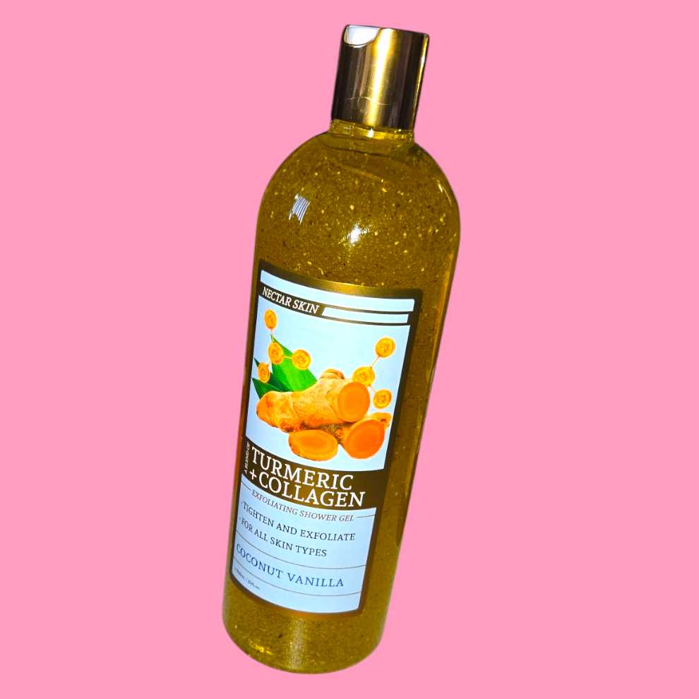 Turmeric + Collagen Exfoliating Shower Gel - Coconut Vanilla