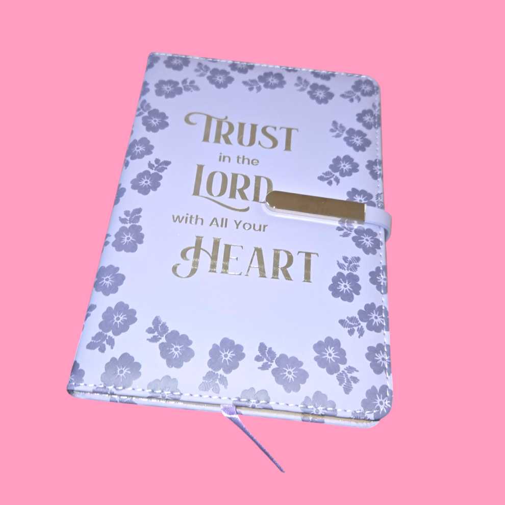 Floral Trust In The Lord With All Your Heart Journal