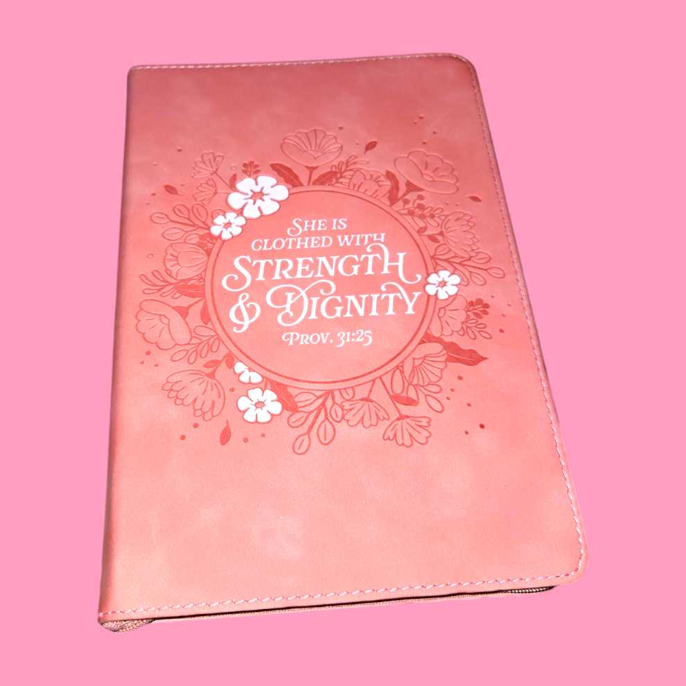 Peachy She Is Clothed With Strength & Dignity Journal