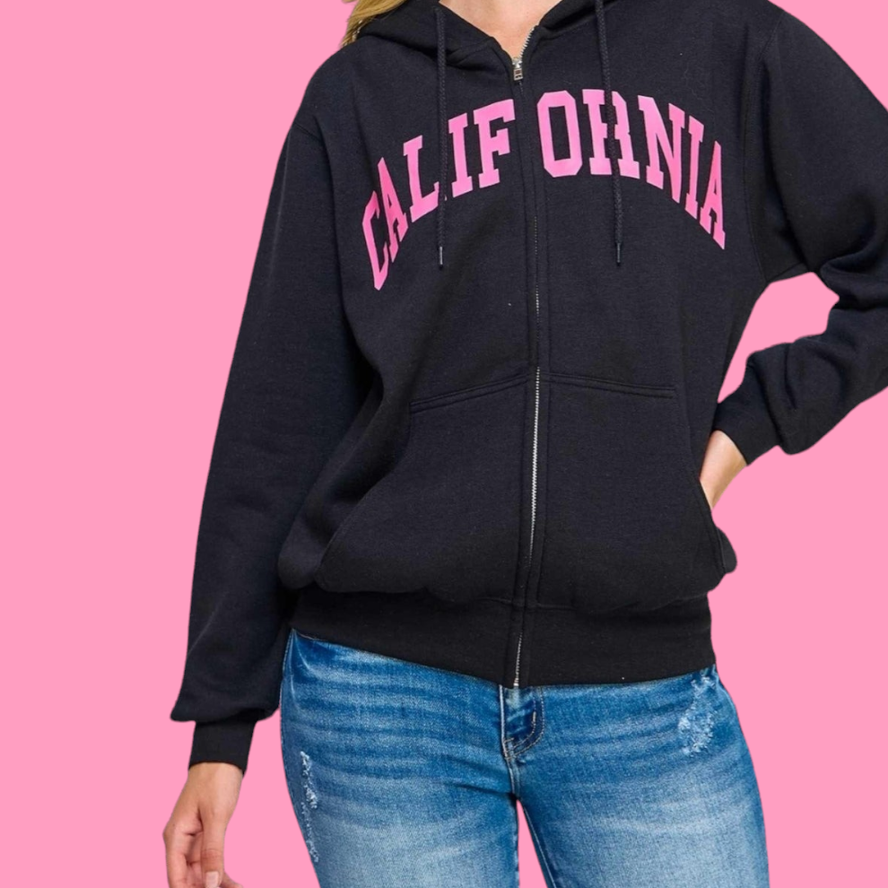 California Print Zip Up