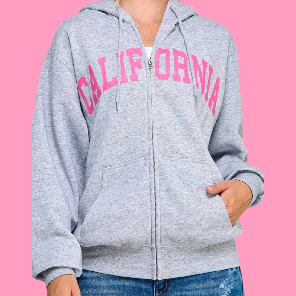 California Print Zip Up