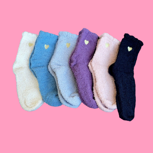 Heart Fleece Socks