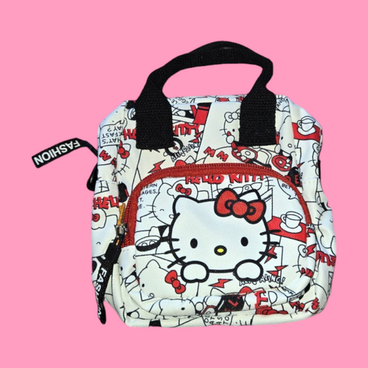 White Kitty Small Camera Bag