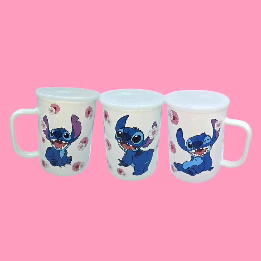 Silly Stitch 17 Oz Glass Mug