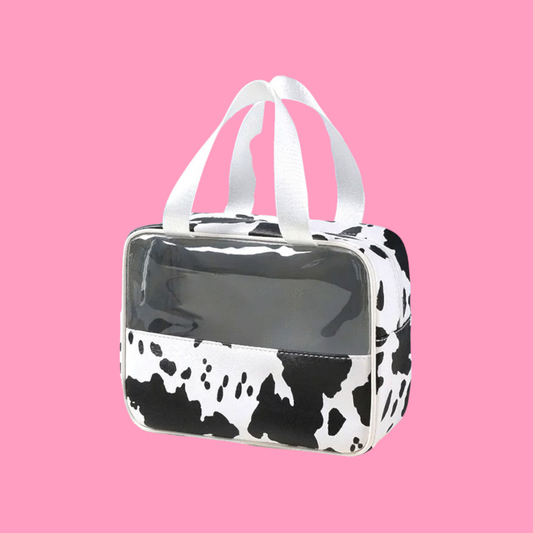 Cow Print Makeup Bag