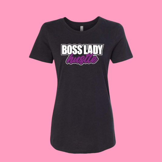 Boss Lady Hustle Shirt (Purple)